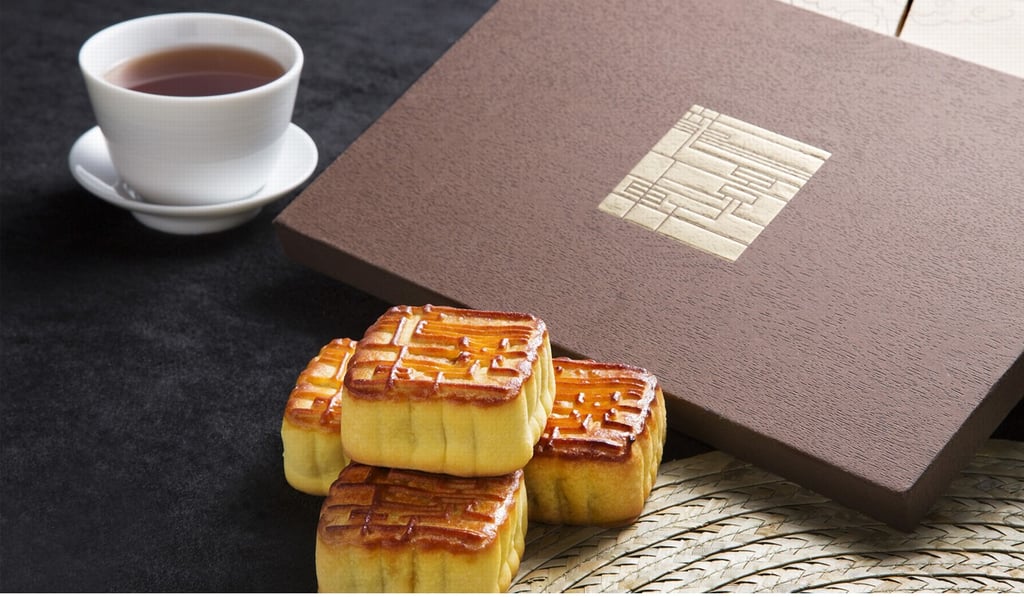 Lung King Heen’s truffle and egg mooncakes.