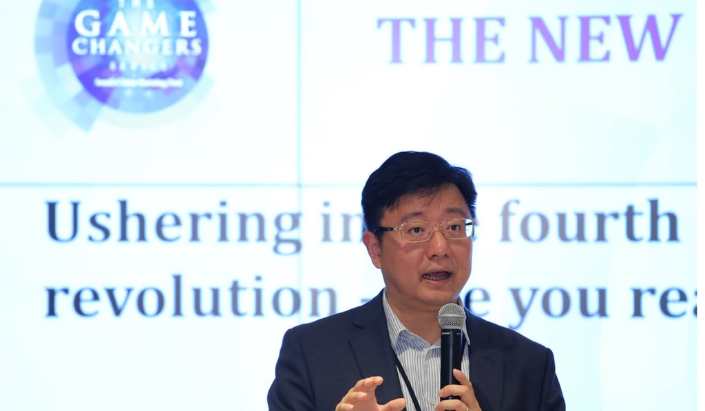 Ling Chenkai of JD.com speaks at the conference. Photo: Handout