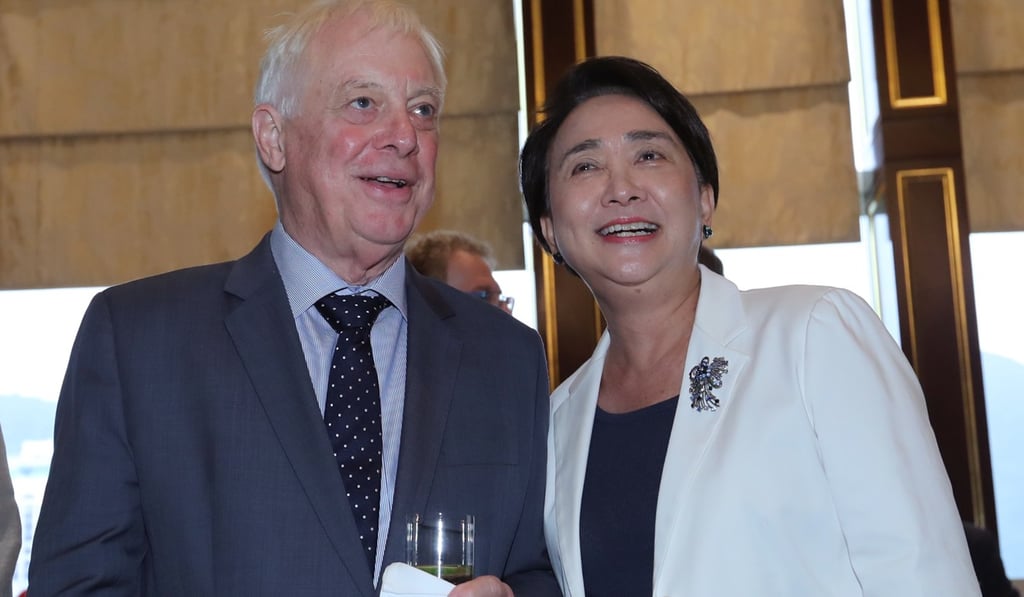 Patten spoke to veteran Hong Kong democrat Emily Lau. Photo: Edward Wong