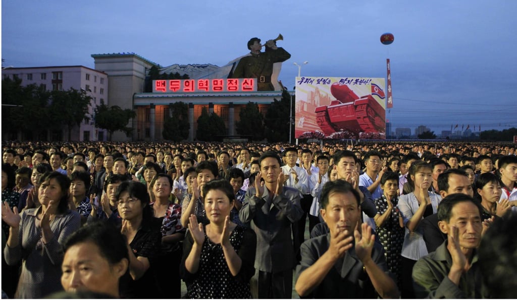 North Koreans taken part in a mass rally in Kim Il-sung Square in Pyongyang on September 6 to mark their country’s sixth underground nuclear test. Photo: AP