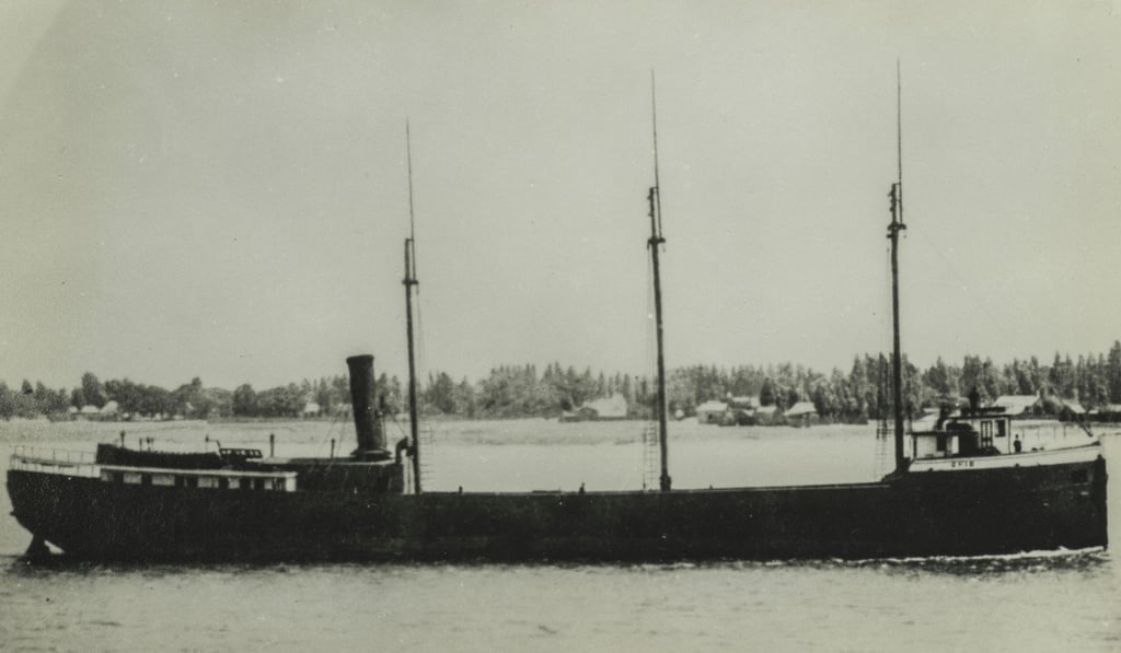 This undated photo provided by the National Oceanic and Atmospheric Administration Thunder Bay National Marine Sanctuary shows the 202-foot-long wooden bulk carrier Ohio. The ship went down in Lake Huron in 1894, in more than 200 feet of water off the coast of Michigan's Presque Isle, and was discovered more than a century later. Photo: AP