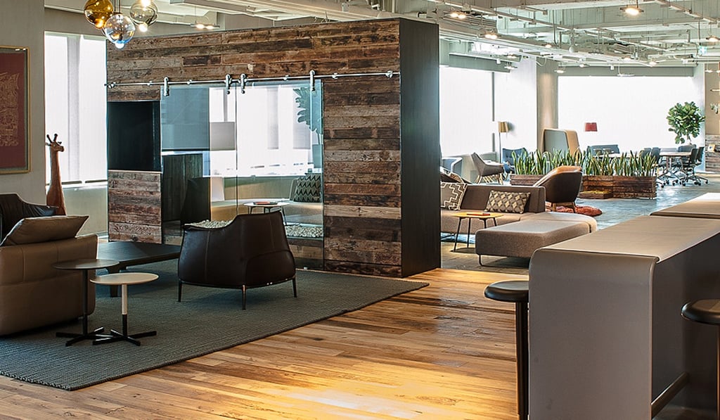 The Shanghai showroom of high-end office furniture maker Haworth.