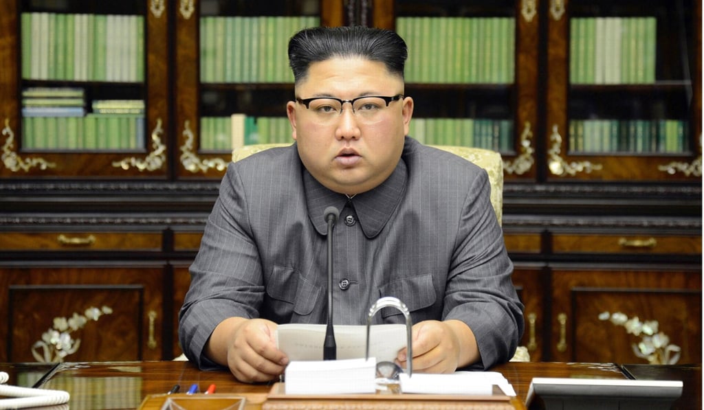 North Korean leader Kim Jong-un delivers a statement in response to US President Donald Trump’s speech to the United Nations, on September 17. North Korea remembers its cities being flattened by US air power and, for decades, has been only too well aware of its weakness compared with a prosperous South protected by the US military. Photo: Korean Central News Agency / Korea News Service via AP North Korean leader Kim Jong-un delivers a statement in response to US President Donald Trump’s speech to the United Nations, on September 17. North Korea remembers its cities being flattened by US air power and, for decades, has been only too well aware of its weakness compared with a prosperous South protected by the US military. Photo: Korean Central News Agency / Korea News Service via AP