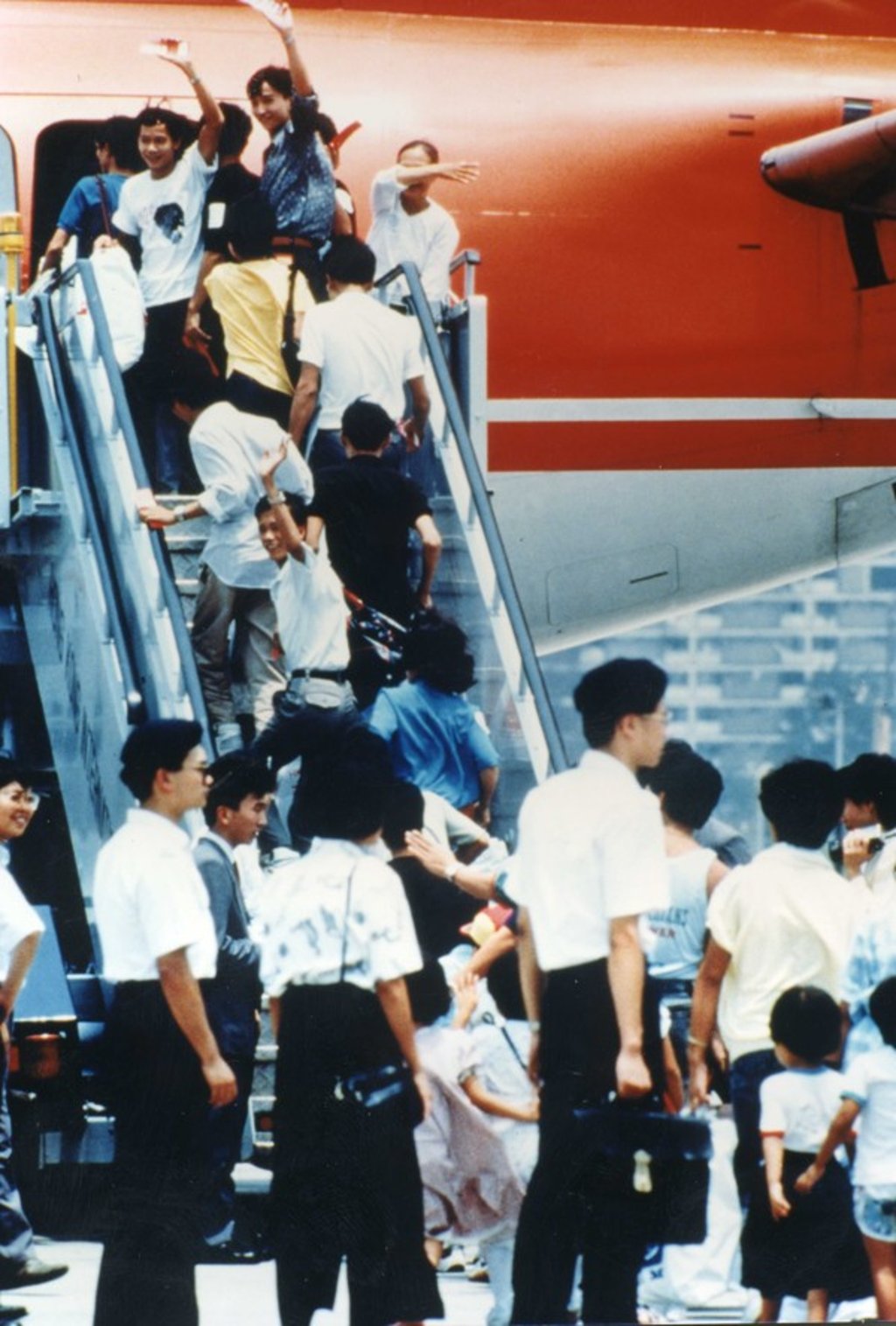 Vietnamese refugees being repatriated in 1997.