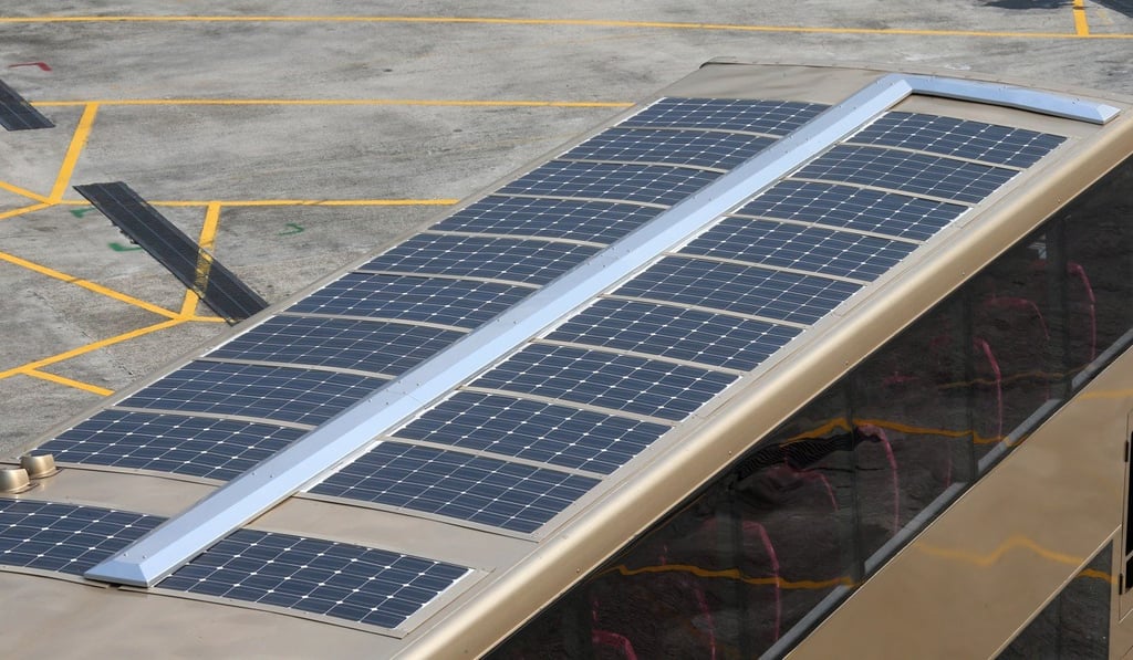 Solar panels developed in-house by KMB. Photo: K. Y. Cheng