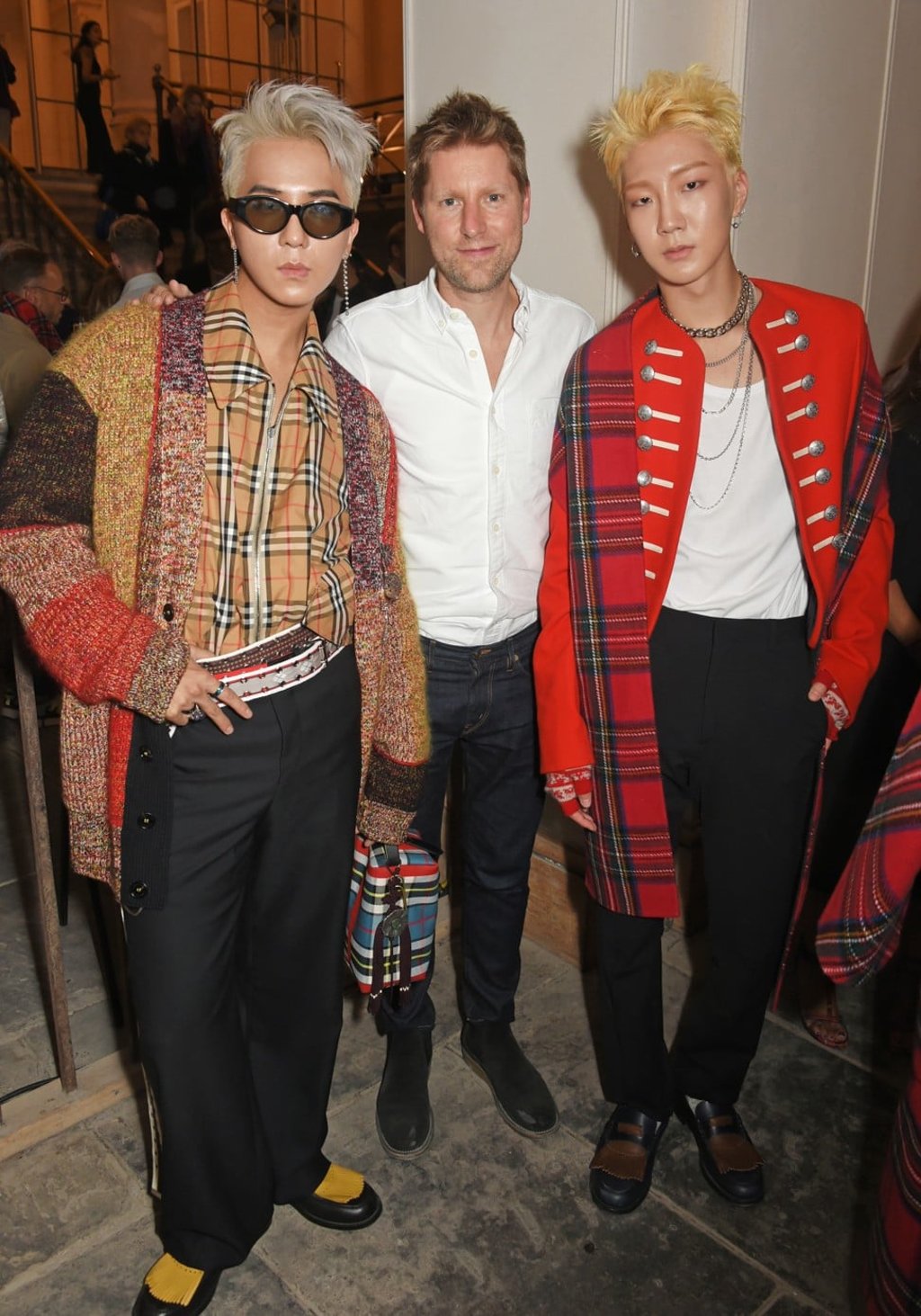 Mino, Christopher Bailey and Hoony. Photo: Getty Images Mino, Christopher Bailey and Hoony. Photo: Getty Images