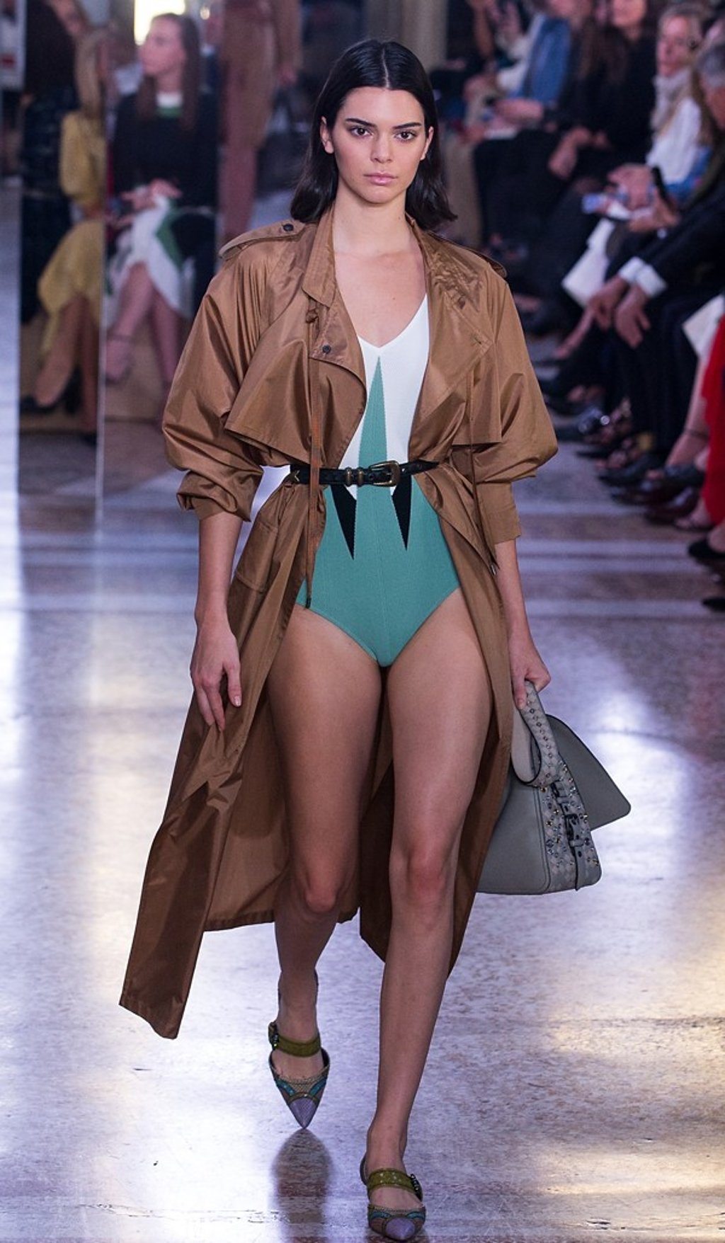 Kendall Jenner at the Milan Fashion Week. Photo: Xinhua