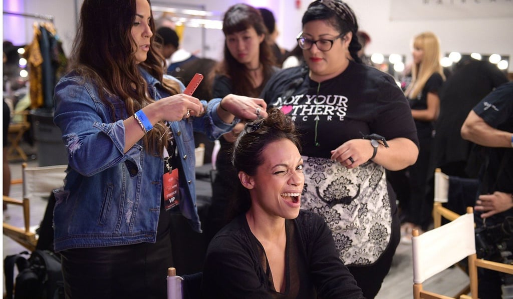 Dawson backstage during Studio 189’s fashion show. Photo: AFP Dawson backstage during Studio 189’s fashion show. Photo: AFP