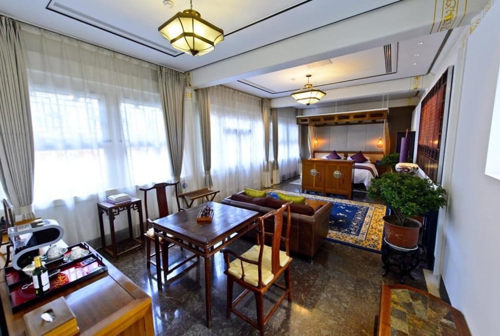 One of the hotel’s seven guest rooms.
