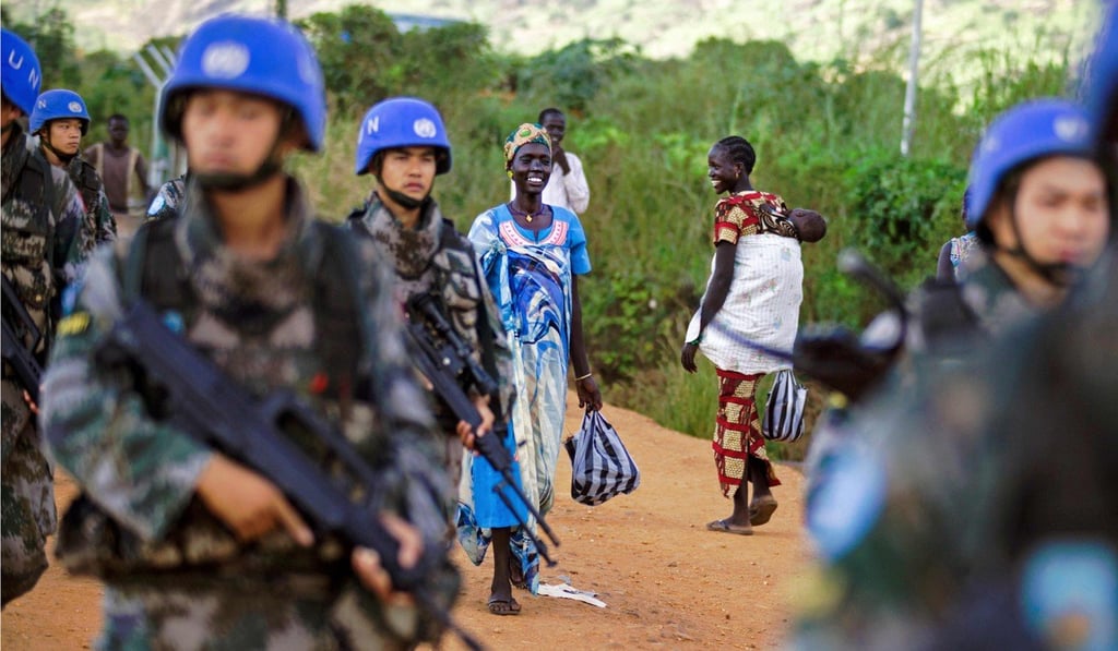 Chinese troops take part in a UN peacekeeping mission in South Sudan in 2016. Photo: AFP