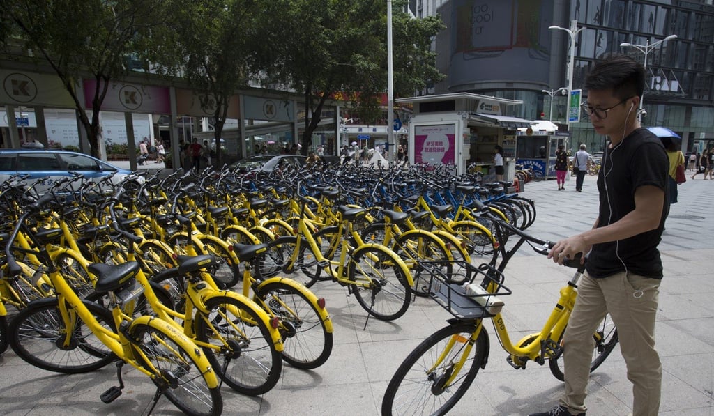 A bike sharing service in Shenzhen, China. Photo: May Tse