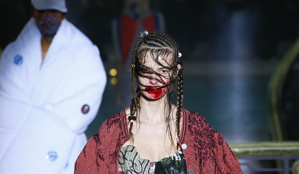 A model wears a creation for Vivienne Westwood’s Spring/Summer 2018 ready-to-wear fashion collection in Paris. Photo: AP