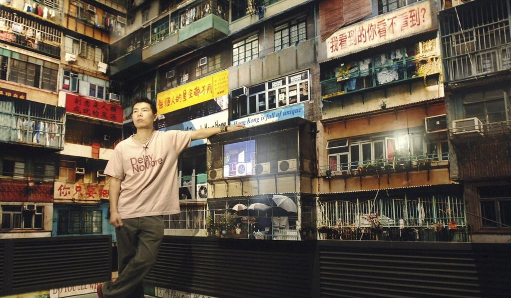 Douglas Young at his installation at the Heritage Museum in Sha Tin. Photo: SCMP