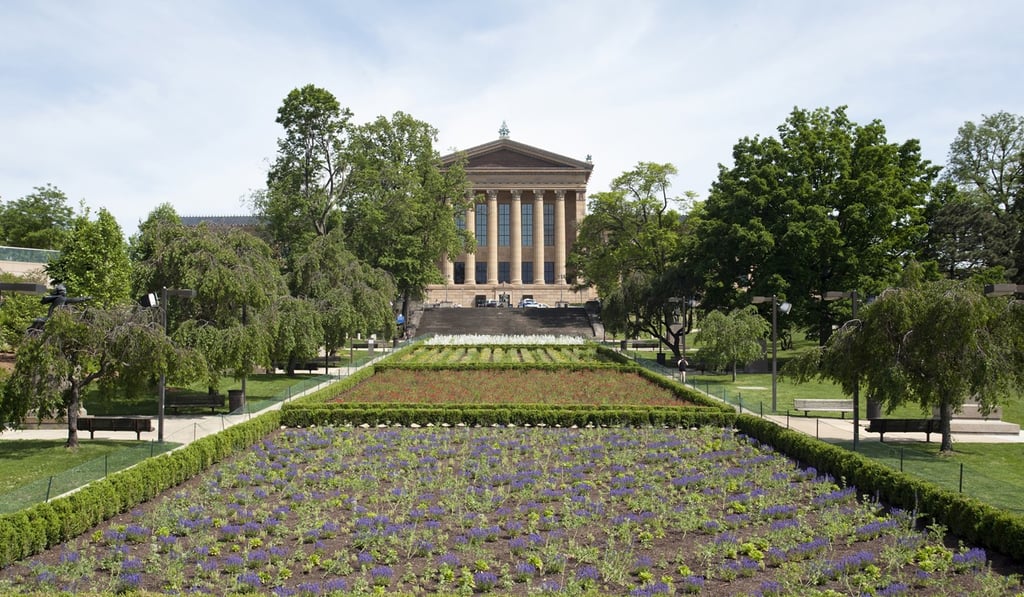 ‘Lines in Four Directions in Flowers’ by Sol LeWitt at the Philadelphia Museum of Art.