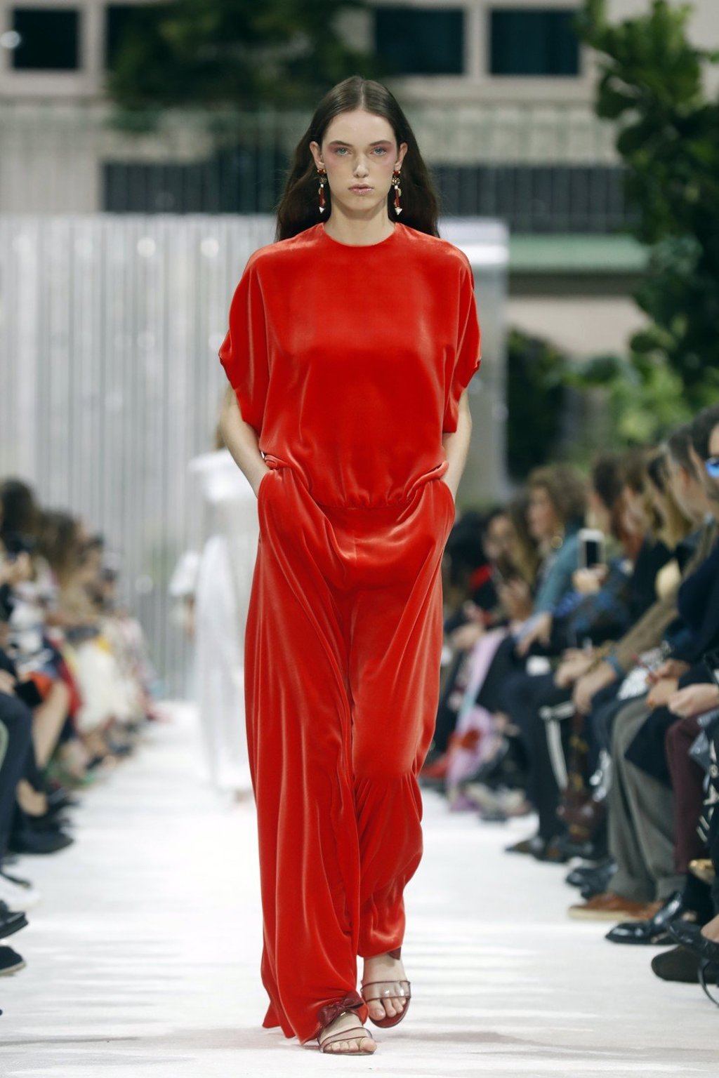 Valentino creations with flowing volumes. Photo: EPA