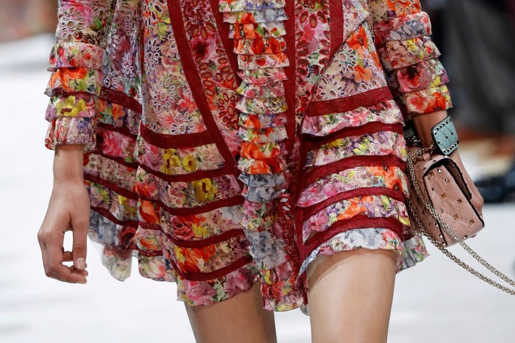 A young and vibrant look from Valentino’s spring/summer collection. Photo: AFP