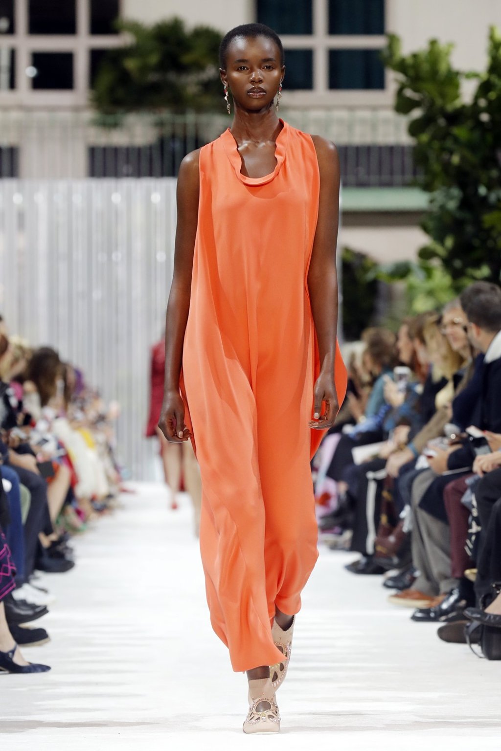 Scuba shoes get a diamante update. Photo: EPA