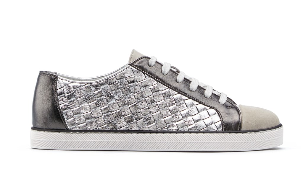 These supercool sneakers feature the brand’s iconic intrecciato weave and are made of calfskin leather in the rich hue of antique silver.