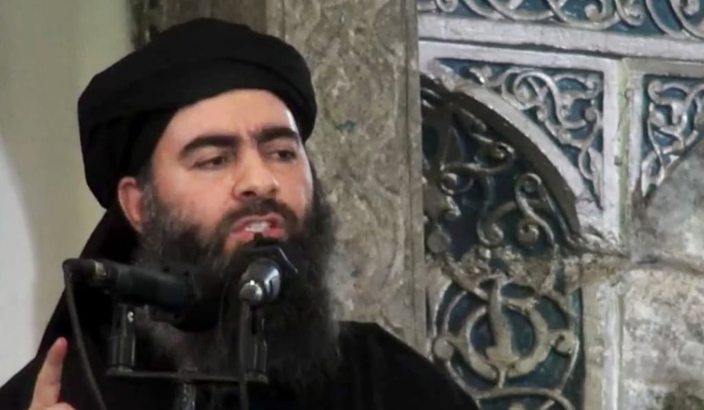 File photo of Islamic State leader Abu Bakr al-Baghdadi. Photo: AP File photo of Islamic State leader Abu Bakr al-Baghdadi. Photo: AP