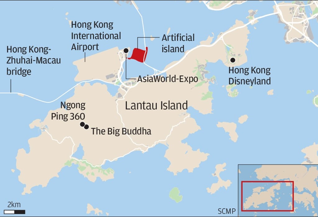 The site of the artificial island. The site of the artificial island.