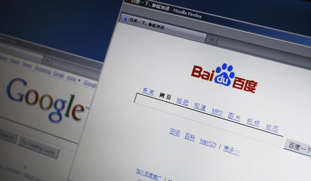 The home pages of Baidu and Google. Typing “Hongkongers” into search engines can produce some revealing answers. Photo: Reuters
