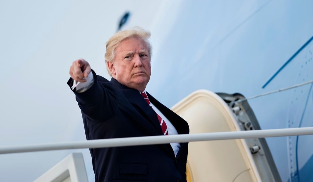 US President Donald Trump boards Air Force One at Andrews Air Force Base on in Maryland on Saturday. Photo: AFP