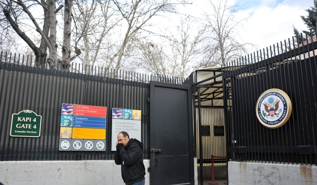 The Consular Section of the US Embassy in Ankara, Turkey. Photo: Xinhua The Consular Section of the US Embassy in Ankara, Turkey. Photo: Xinhua