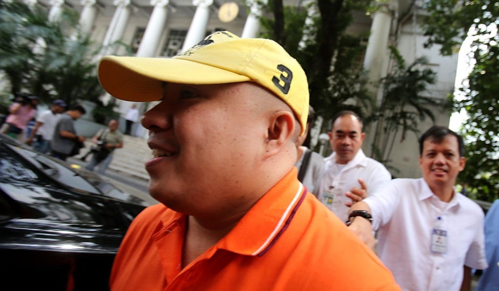 Russel Salic after a hearing at the Department of Justice in Manila in August, 2017. Photo: AFP