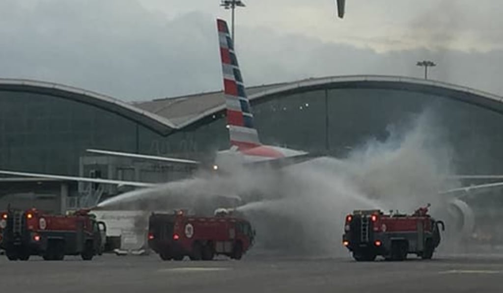 Fire crews tackle the blaze. Photo: Facebook
