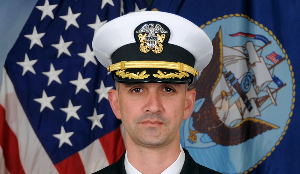 Commander Alfredo Sanchez, commanding officer of the USS John S. McCain. Photo: Reuters
