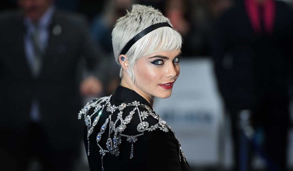 British model and actress Cara Delevingne posing for a photograph upon arrival for the European premiere of Valerian and The City of a Thousand Planets in London. Photo: AFP