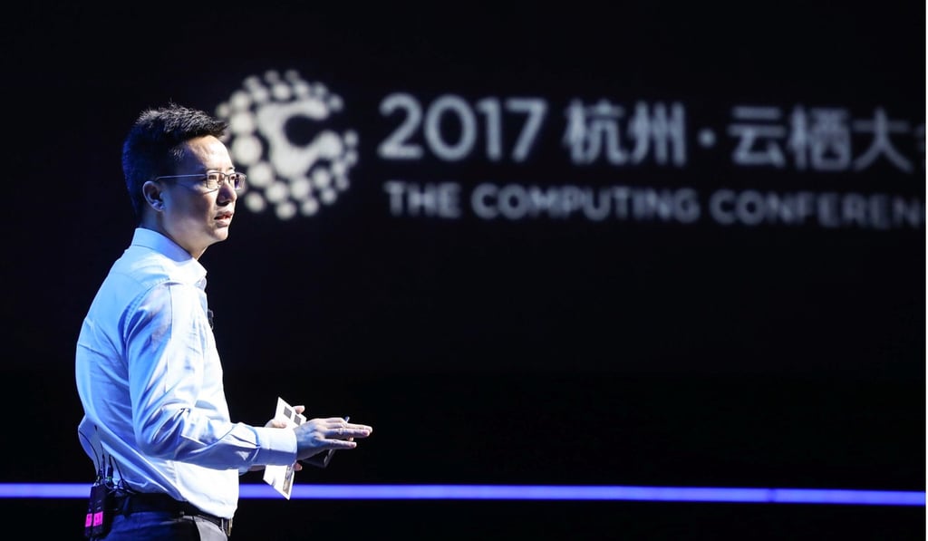 Simon Hu, senior vice-president of Alibaba Group and president of Alibaba Cloud, speaking at the Alibaba Computing Conference in Hangzhou. Photo: Handout Simon Hu, senior vice-president of Alibaba Group and president of Alibaba Cloud, speaking at the Alibaba Computing Conference in Hangzhou. Photo: Handout