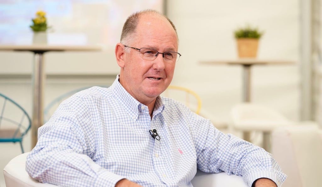 Women’s Tennis Association chief Steve Simon speaks to reporters at Victoria Park. Photo: Prudential Hong Kong Tennis Open Women’s Tennis Association chief Steve Simon speaks to reporters at Victoria Park. Photo: Prudential Hong Kong Tennis Open