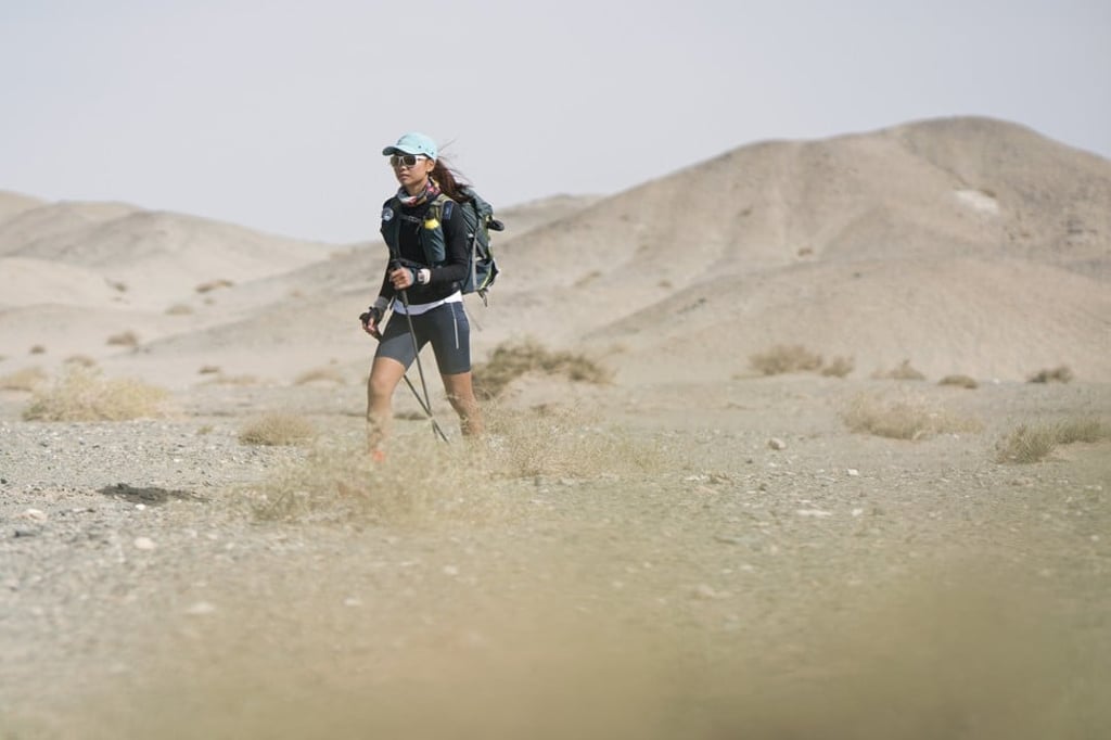 It took Chan almost 120 hours to complete the 400km trek across the vast stretch of Gobi Desert. Photo: Lloyd Belcher Visuals