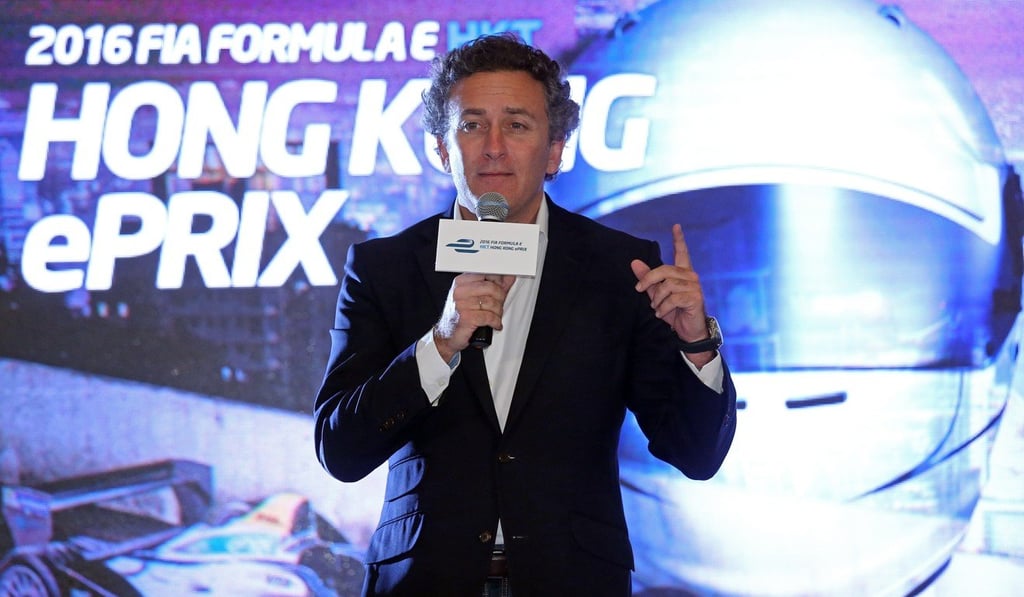 Alejandro Agag, chief executive of Formula E; attends a press conference of HKT Hong Kong ePrix in Admiralty. Photo: SCMP/Dickson Lee