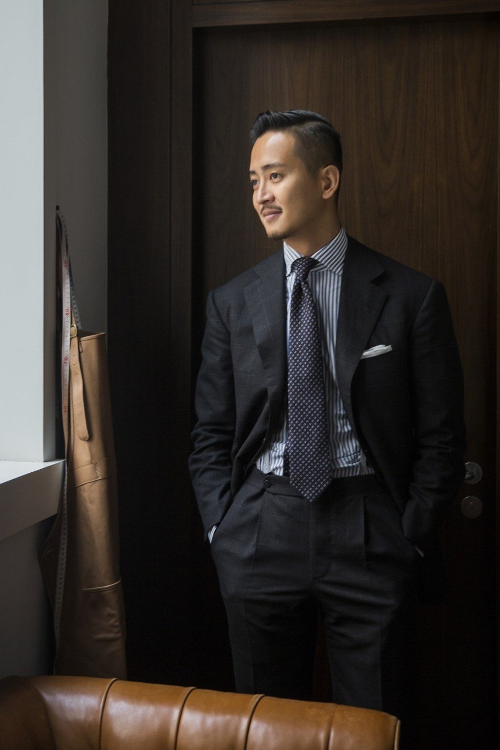 Suit by Liverano & Liverano, shirt by The Armoury, tie by Drake’s. Photo: Michelle Wong