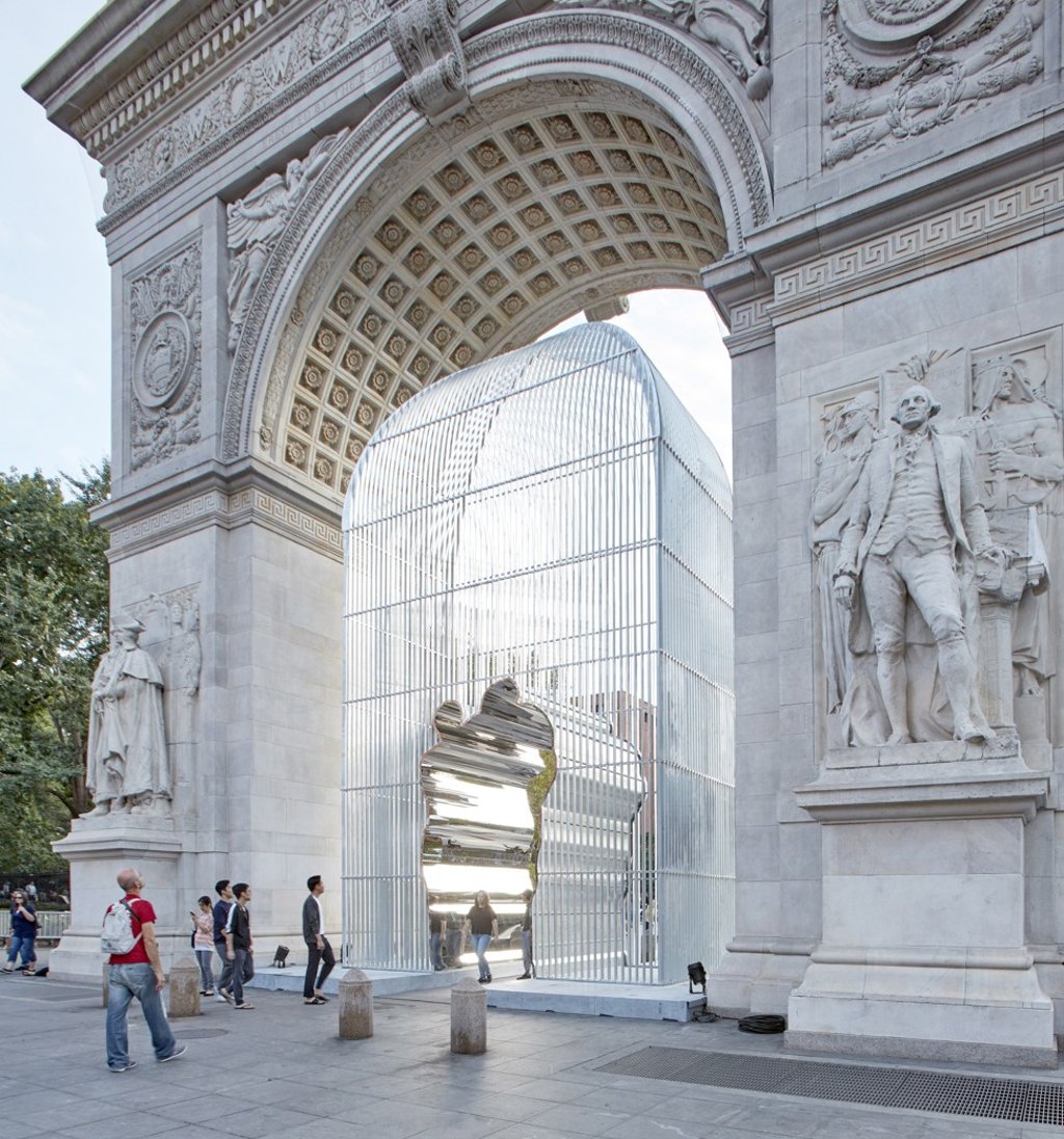 Ai Weiwei’s installation under the arch in Washington Square Park. Photo: Handout