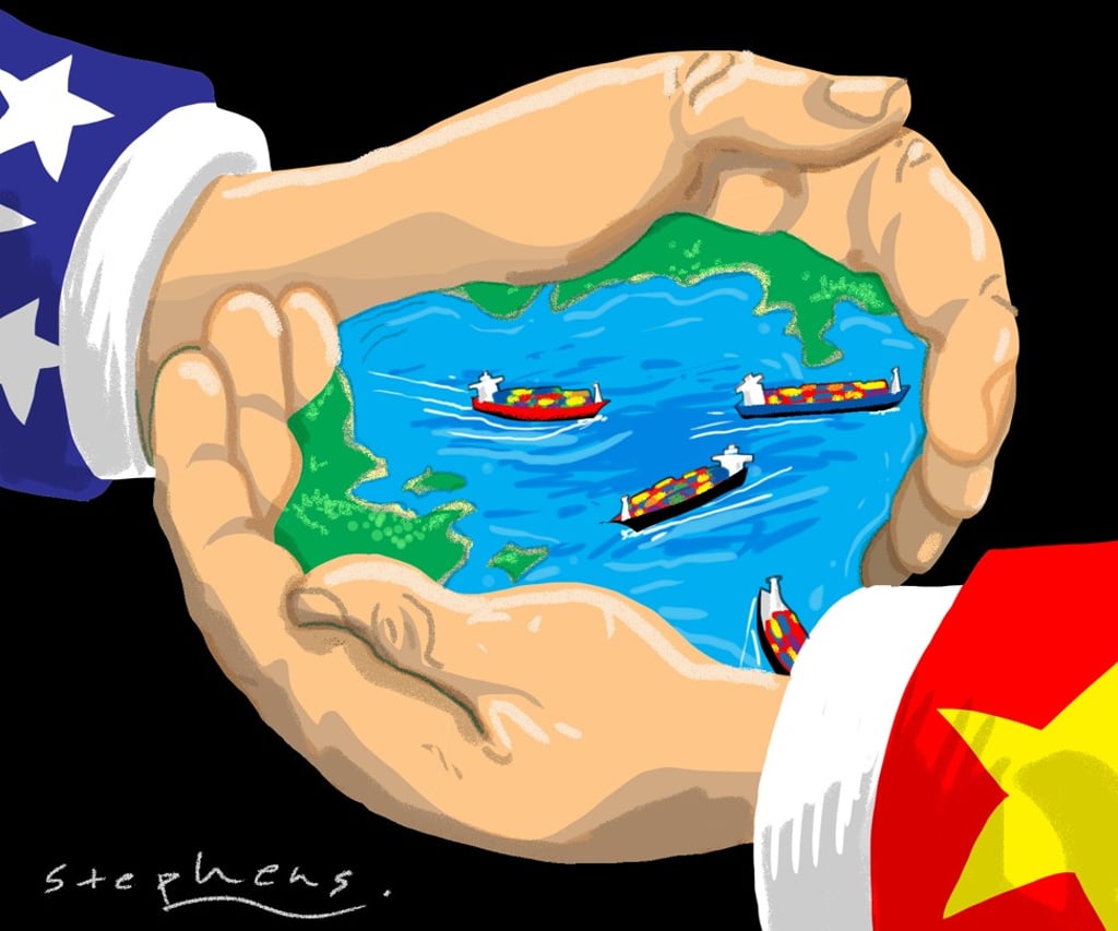 To resolve their trade issues, China and the US could think beyond the geopolitical paradigm of a nation state. They could, for instance, each set up special zones for cooperation within each other’s borders. Illustration: Craig Stephens