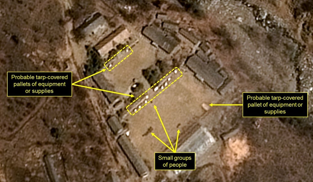 A satellite image taken on April 12, 2017 of North Korea’s Punggye-ri nuclear test site. Photo: AFP