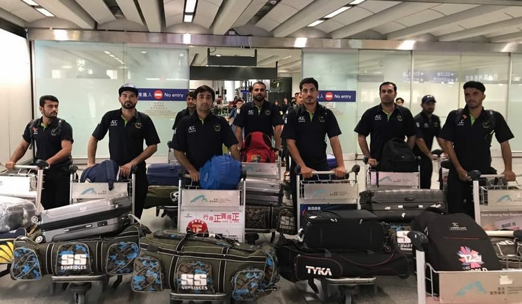 Afghanistan team arrive in Hong Kong for four-day ICC game against Hong Kong. Photo: Cricket Hong Kong Afghanistan team arrive in Hong Kong for four-day ICC game against Hong Kong. Photo: Cricket Hong Kong