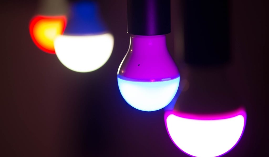 A smart light bulb by MicroNovelty has 30 modes and 16 million RGB colours. Photo: MicroNovelty
