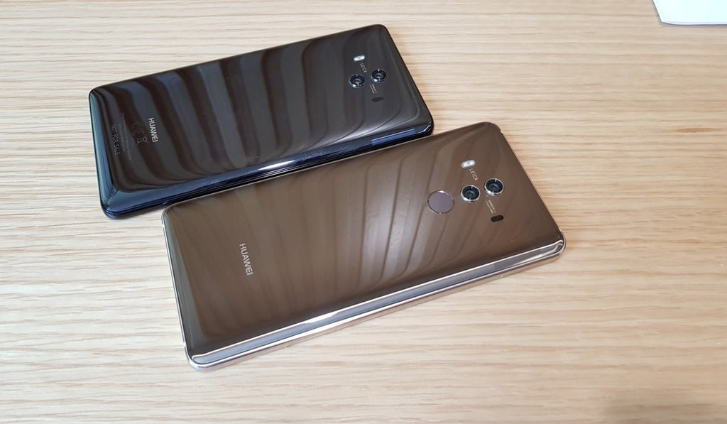 The Mate 10 Pro has a fingerprint sensor on the back while the standard edition has its scanner on the front. Photo: Ben Sin