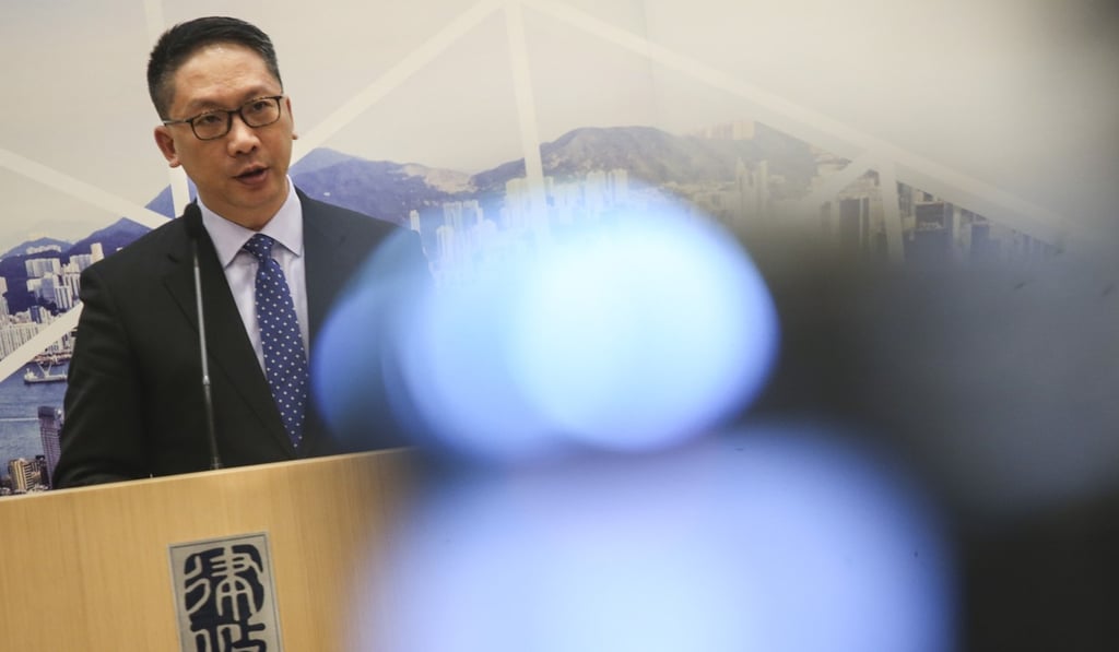 The Secretary for Justice, Rimsky Yuen Kwok-keung, officiates at the opening ceremony of Prosecution Week 2017 on June 23. Under current rules, a review of sentence can be lodged if the sentence imposed by the trial judge is not authorised by law, is wrong is principle or is manifestly excessive or inadequate. In seeking a second round of sentence review in the case of the Occupy student leaders, Yuen said, the government had no ulterior motive. Photo: David Wong
