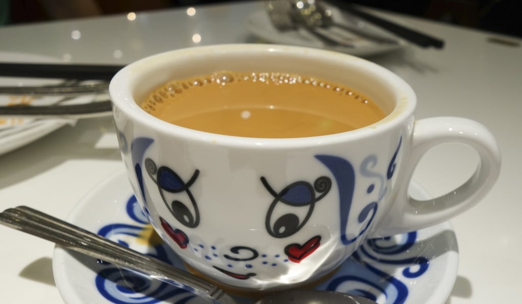 Tsui Wah's tea served in a signature cup at a branch in Shanghai. Photo: Juli Min