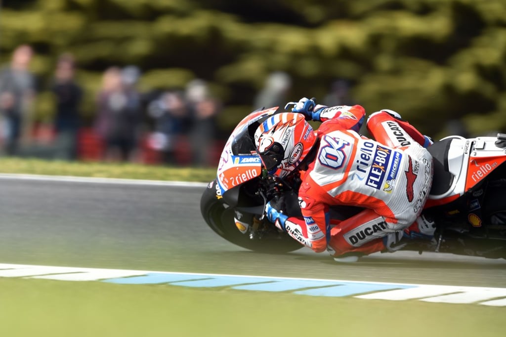Ducati rider Andrea Dovizioso of Italy during the Australian MotoGP Grand Prix. Photo: AFP Ducati rider Andrea Dovizioso of Italy during the Australian MotoGP Grand Prix. Photo: AFP