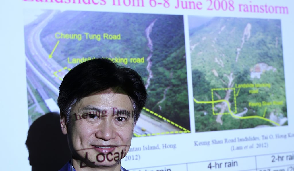 Ng’s research team is trying to understand debris flows such as landslides and come up with sustainable measures for them. Photo: Roy Issa