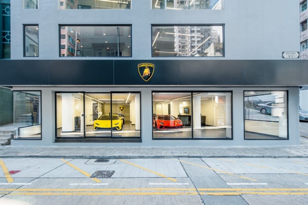 Lamborghini's new Hong Kong showroom in Wan Chai.