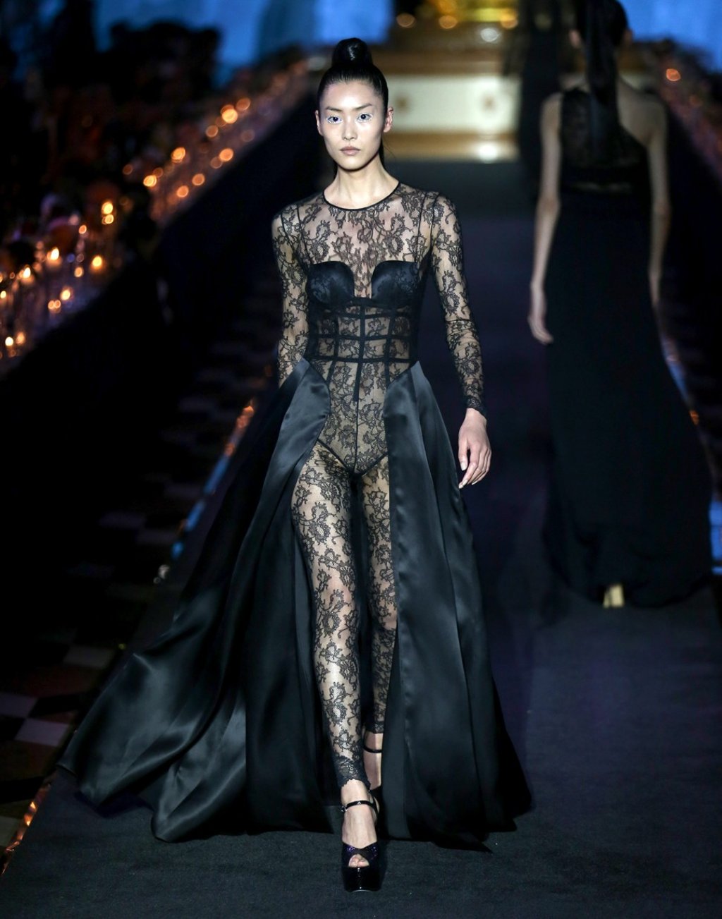 Liu Wen walks the runway for La Perla’s spring/summer 2018 show at Sands Macao Fashion Week.