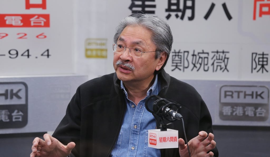 Former finance minister John Tsang on a RTHK radio programme. Photo: Dickson Lee