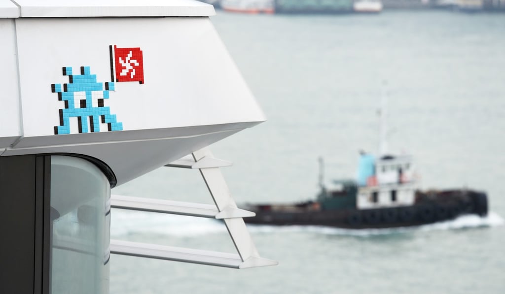 One of Invader’s works at Harbour City. Photo: K.Y. Cheng